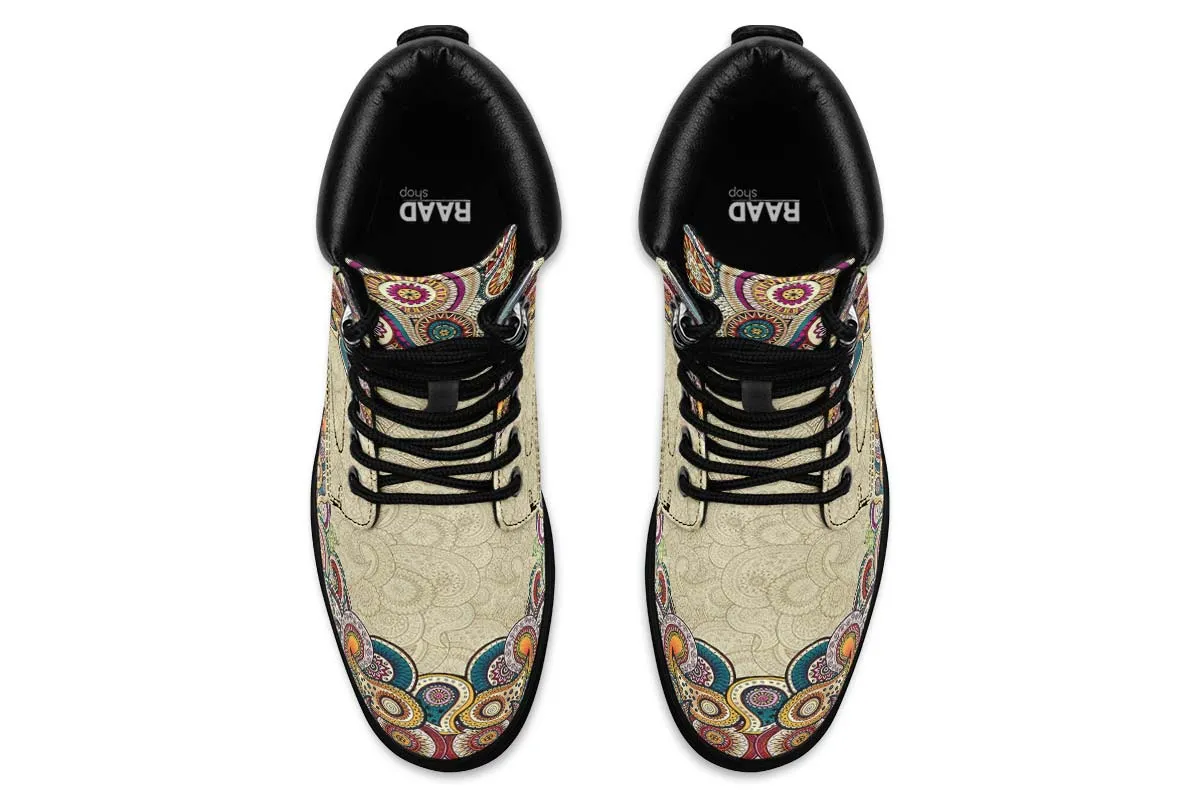 Beige Mandala And Skull