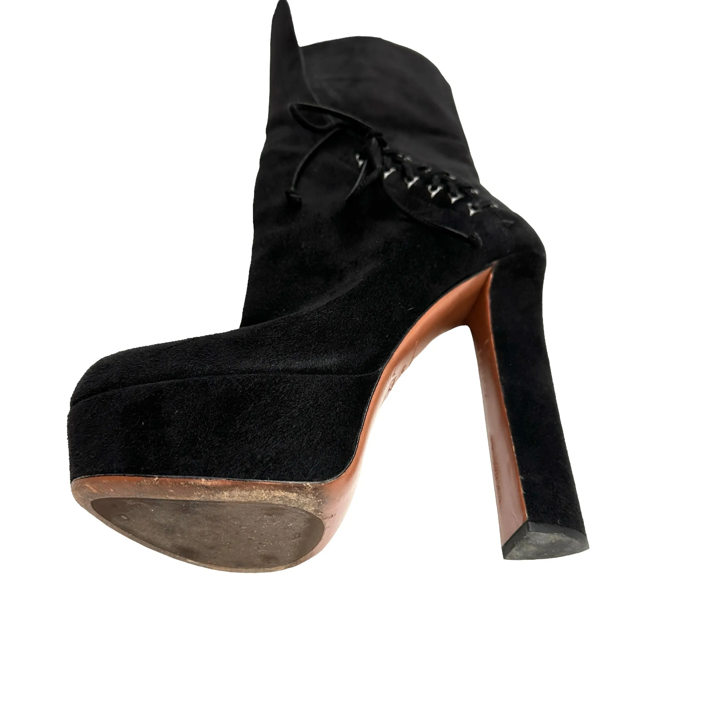 Black Heeled Boots - 9