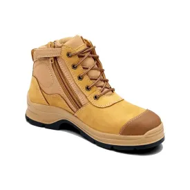 Blundstone 318 Wheat Nubuck Leather Side Zipper Steel Cap Safety Boots