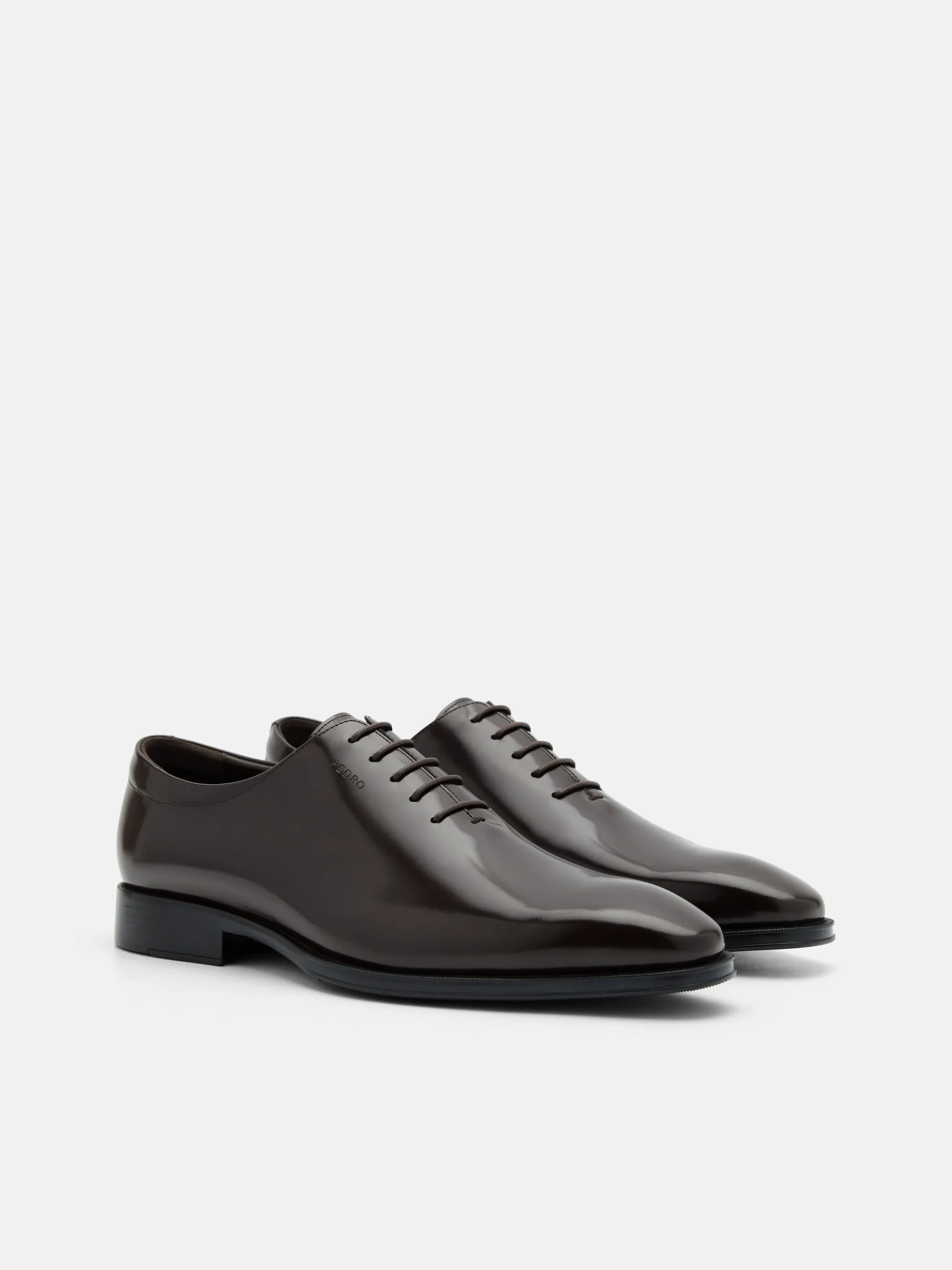 Boxed Leather Oxford Shoes