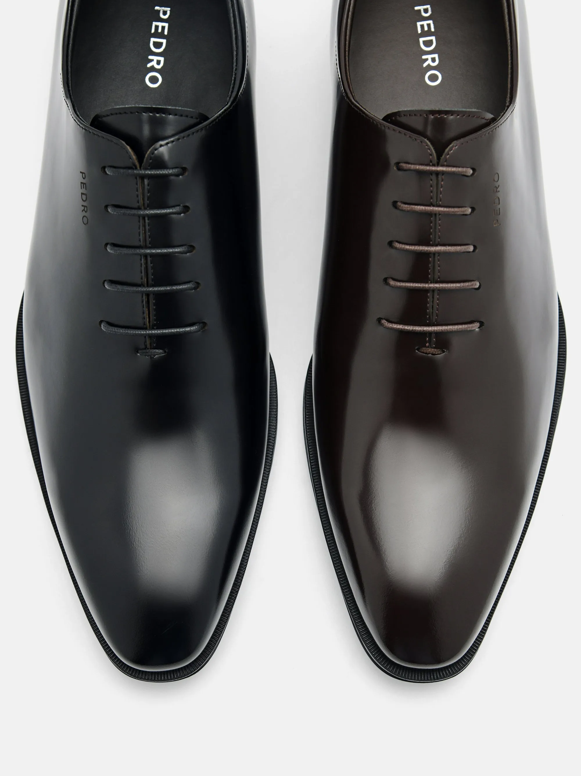 Boxed Leather Oxford Shoes