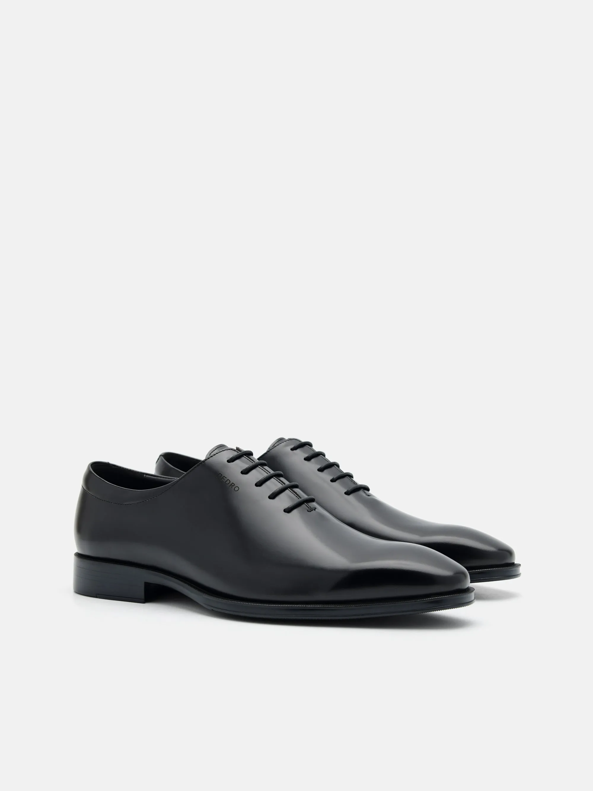 Boxed Leather Oxford Shoes