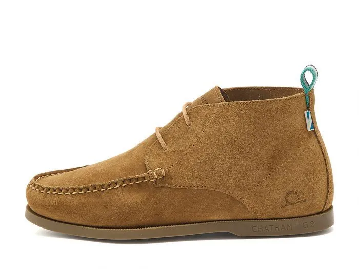 Chatham Suede Boat Chukka Boots For Men - Ives Repello G2 Tan, 6-15