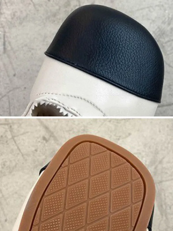Chicmy-Leisure Fashion Contrast Color Split-Joint Flat Heel Loafer Shoes