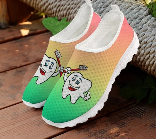 Cute Cartoon Women Slip On Sneakers Light