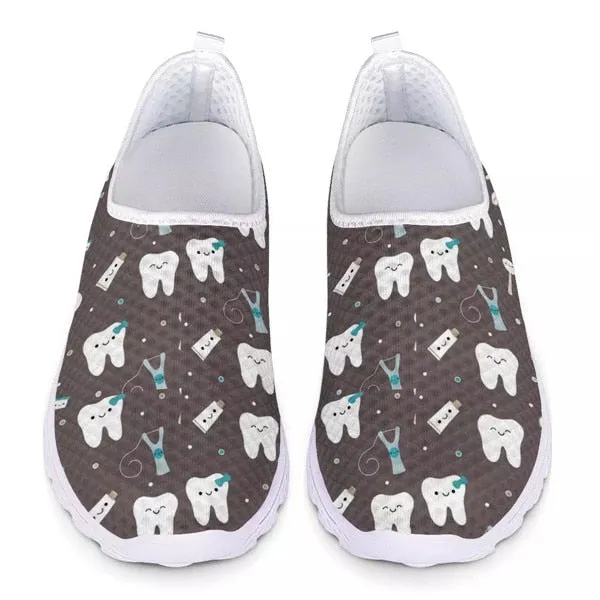 Cute Cartoon Women Slip On Sneakers Light