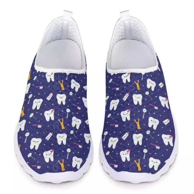 Cute Cartoon Women Slip On Sneakers Light