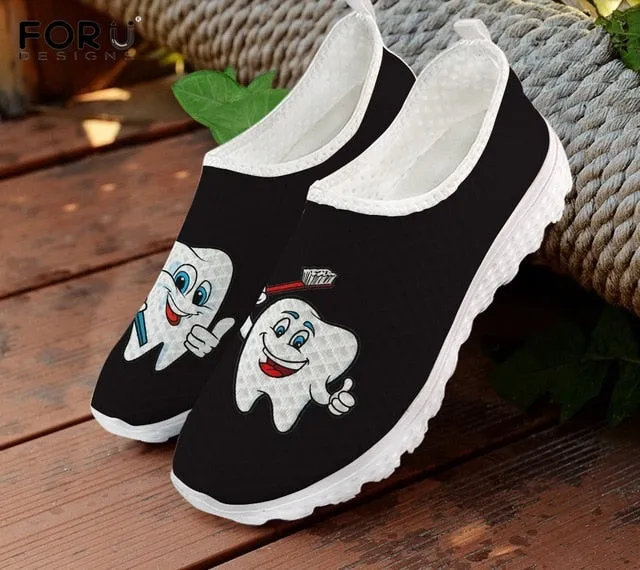 Cute Cartoon Women Slip On Sneakers Light