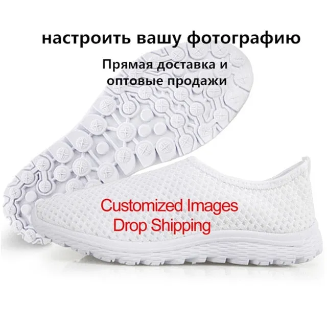 Cute Cartoon Women Slip On Sneakers Light