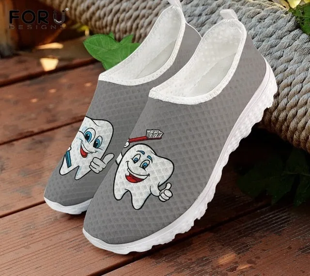 Cute Cartoon Women Slip On Sneakers Light