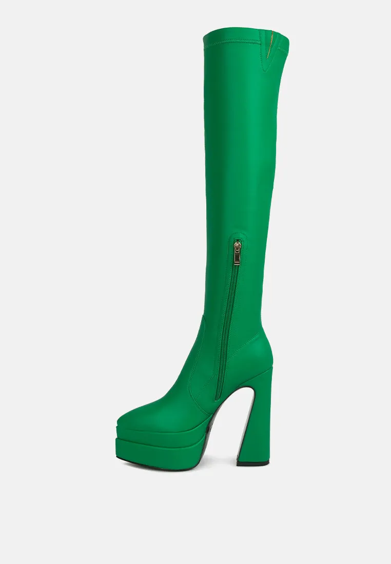 cyber punk high platform long boots by London Rag
