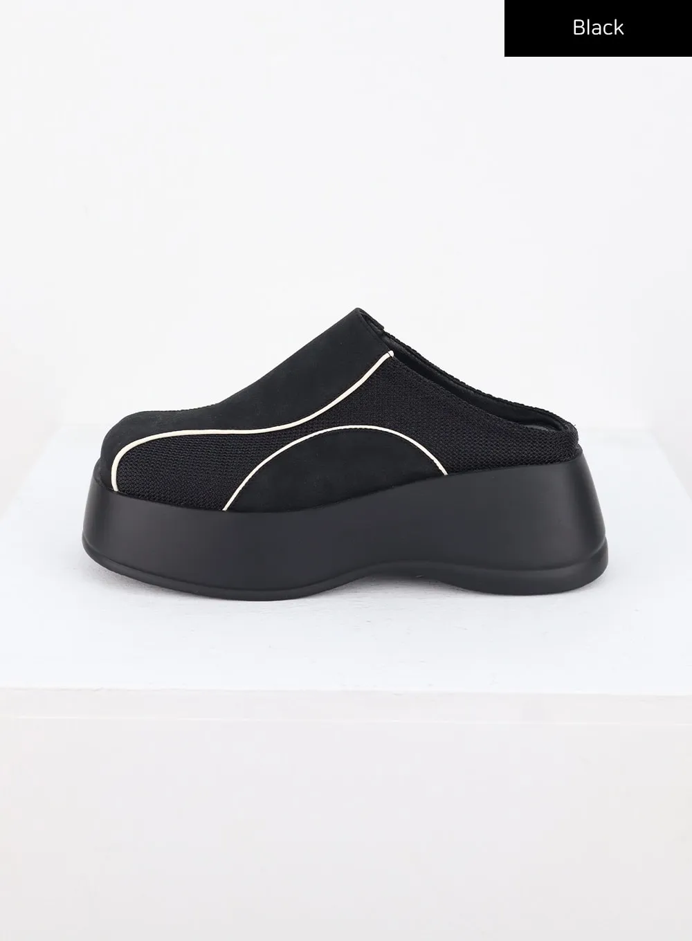 Faux Leather Platform Mules CS314