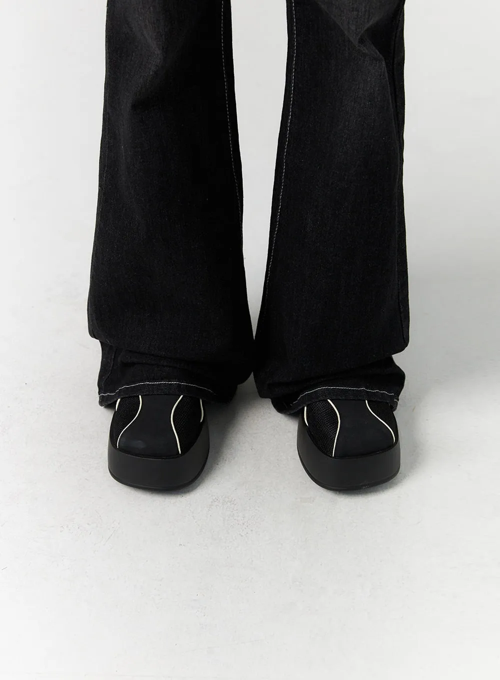 Faux Leather Platform Mules CS314