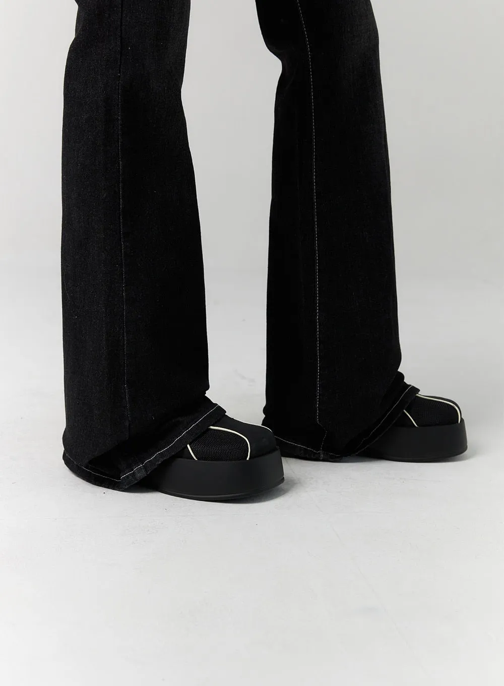 Faux Leather Platform Mules CS314