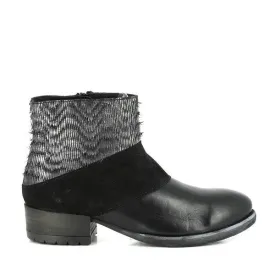 Felmini 9907 Black & Silver Ankle Boots