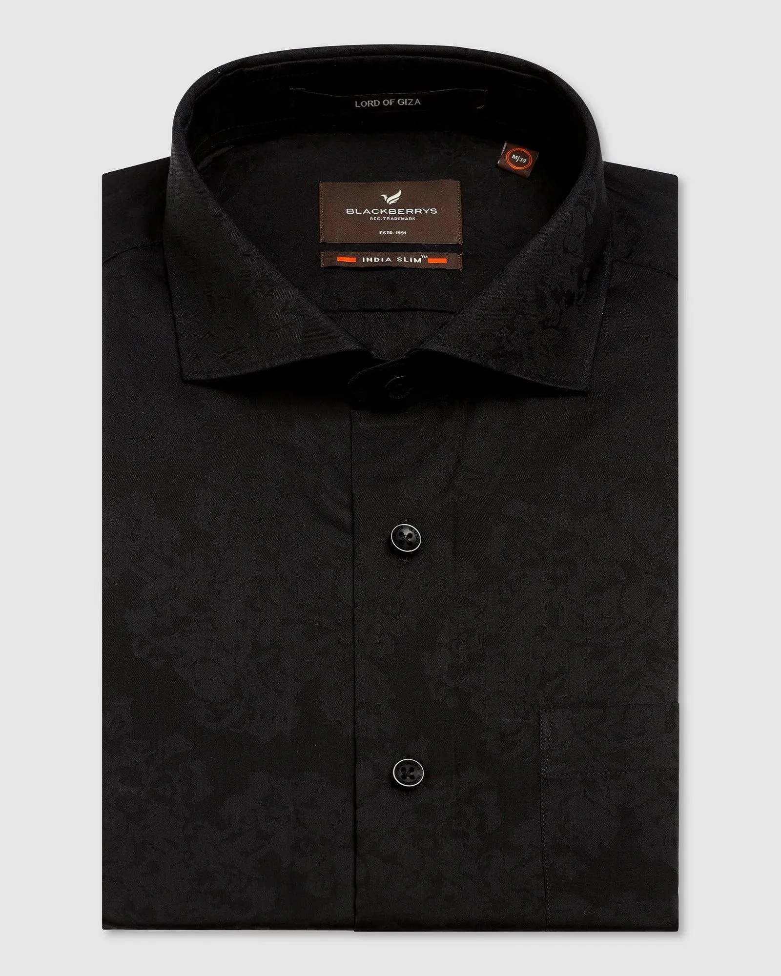 Formal Black Jacquard Shirt - Arena