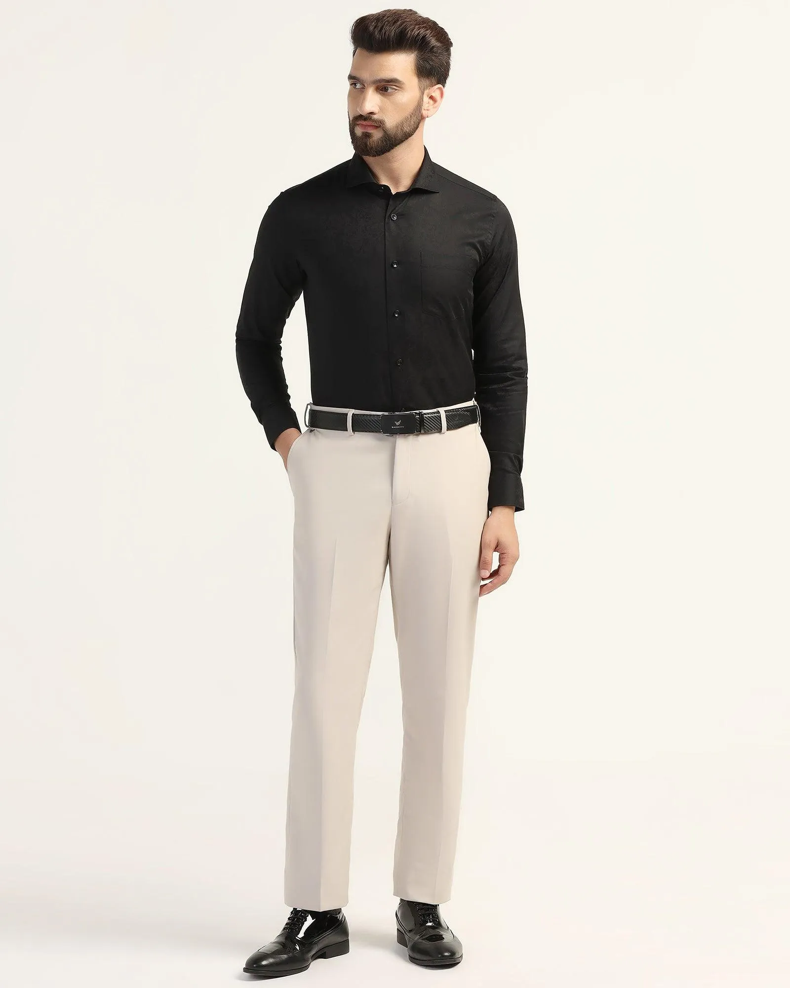 Formal Black Jacquard Shirt - Arena