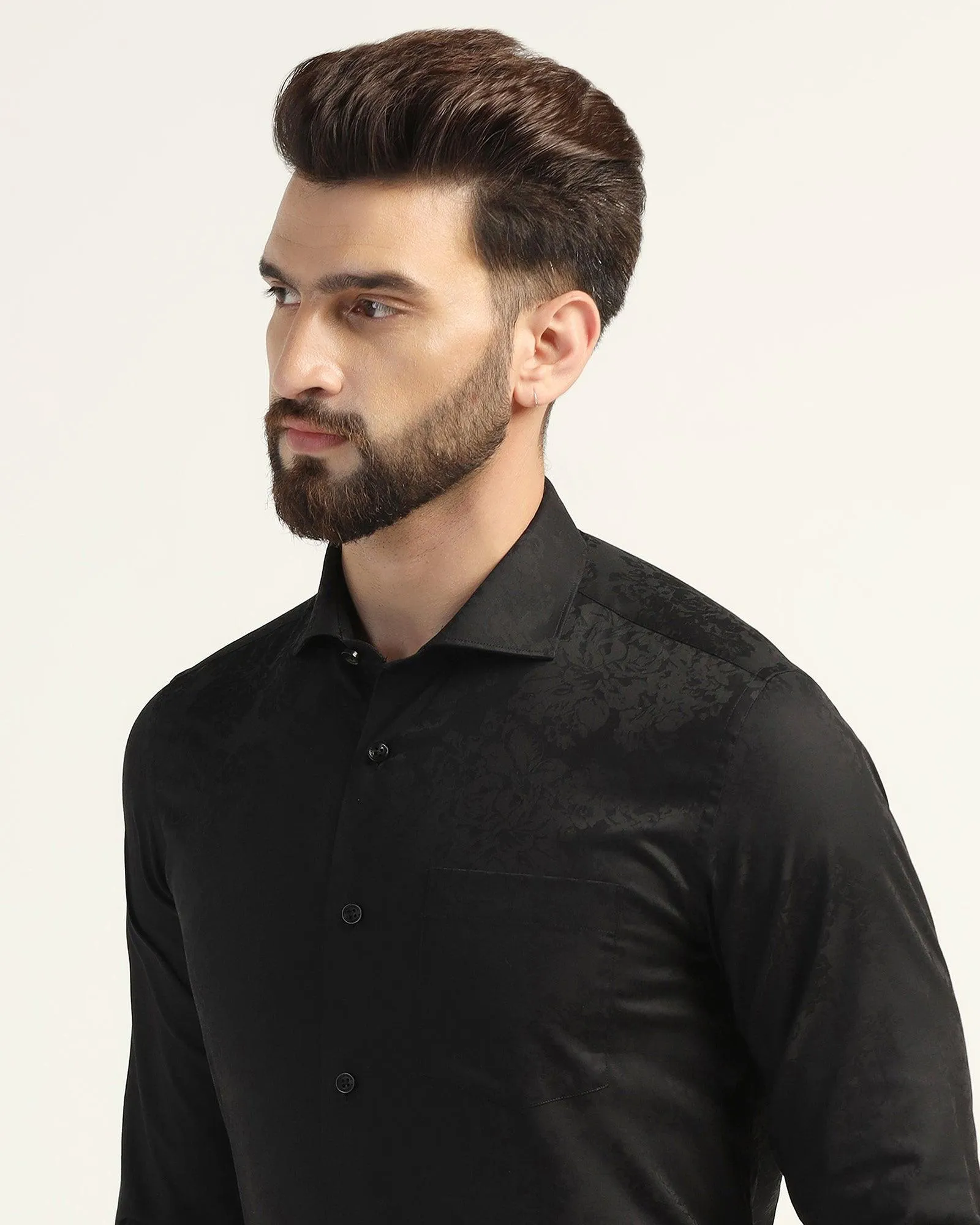 Formal Black Jacquard Shirt - Arena