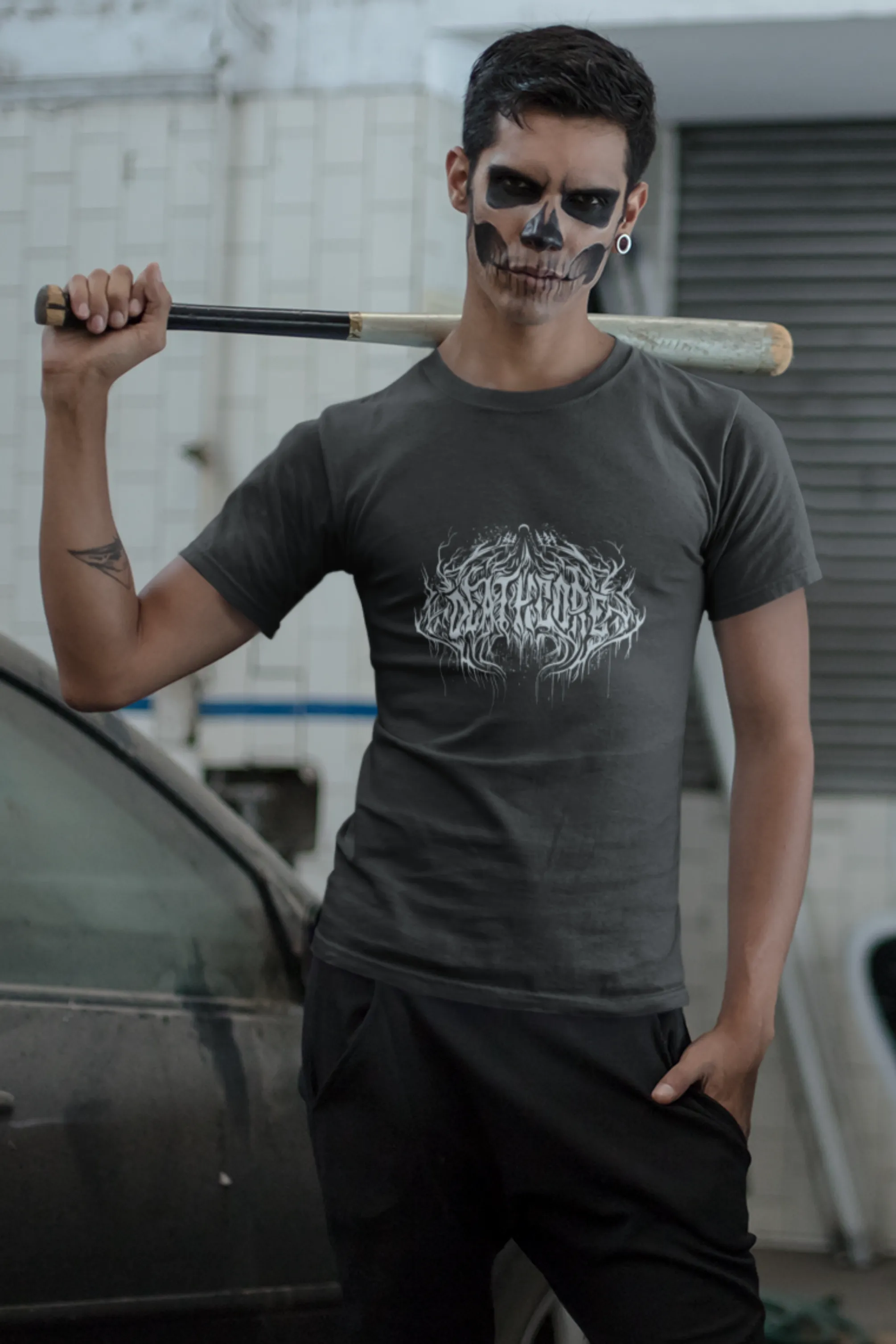 Gothic Deathcore Printed T-shirt for men