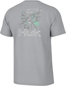 HUK Men's Fishing Graphic Tee, Performance Short Sleeve, Quick-Dry