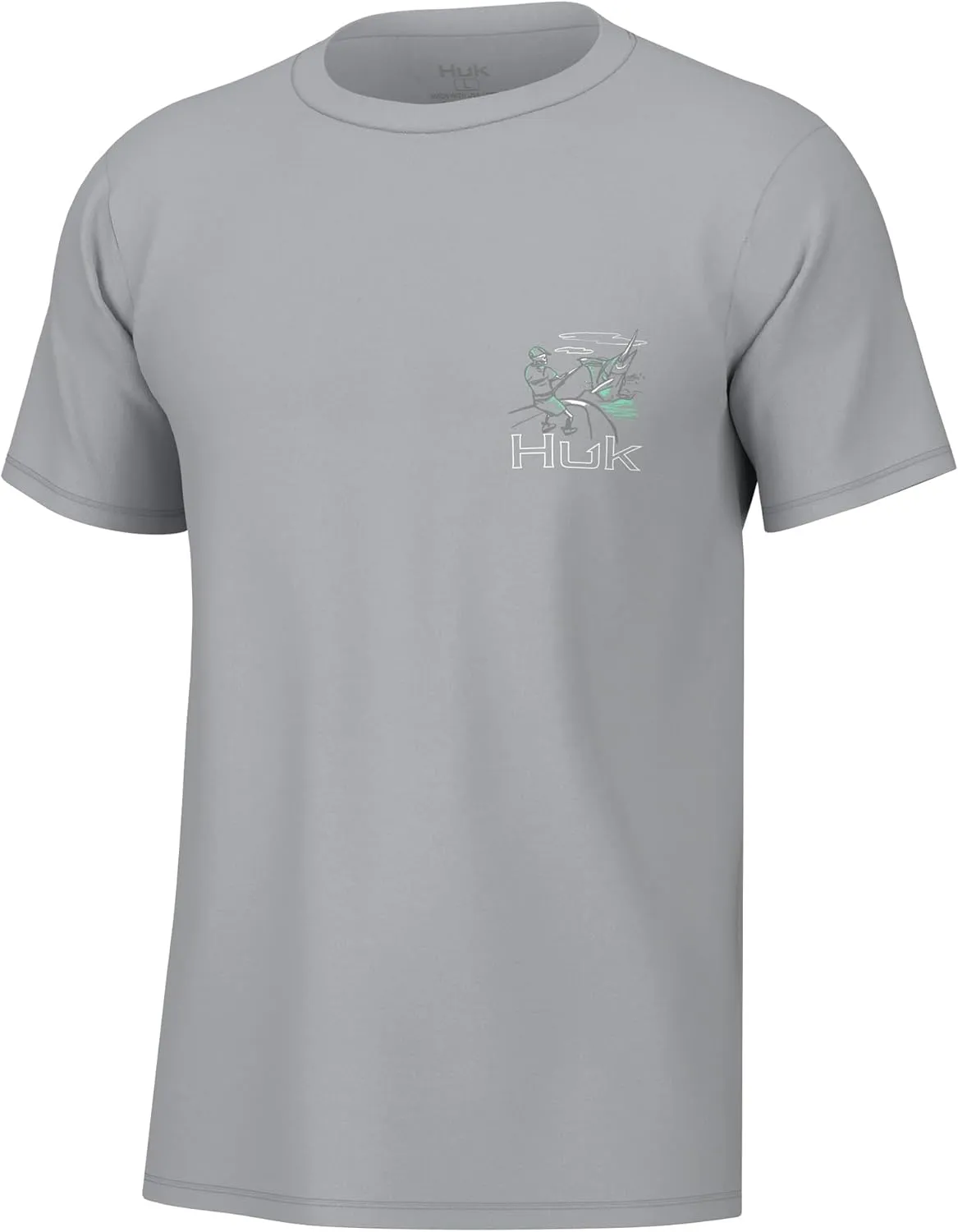 HUK Men's Fishing Graphic Tee, Performance Short Sleeve, Quick-Dry