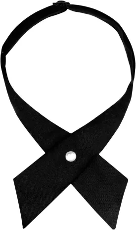 Mantieqingway Tie for Men Women School Uniform Adjustable Criss-Cross Bow tie Solid Color Pre Tied Bowtie for Girls
