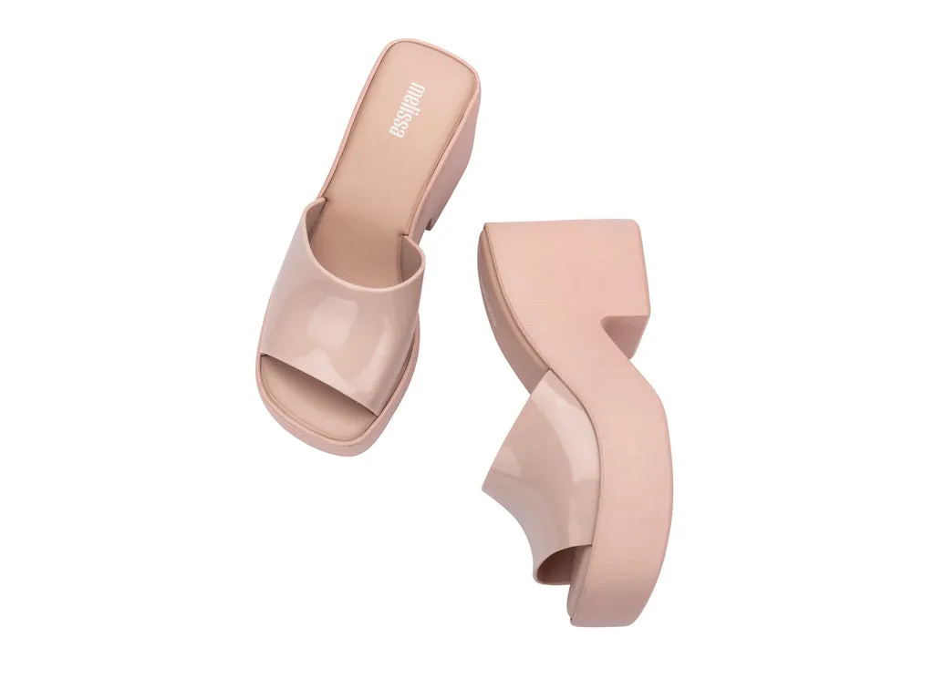 Melissa Posh Ad Beige Platform Heel Slide For Women