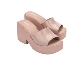 Melissa Posh Ad Beige Platform Heel Slide For Women