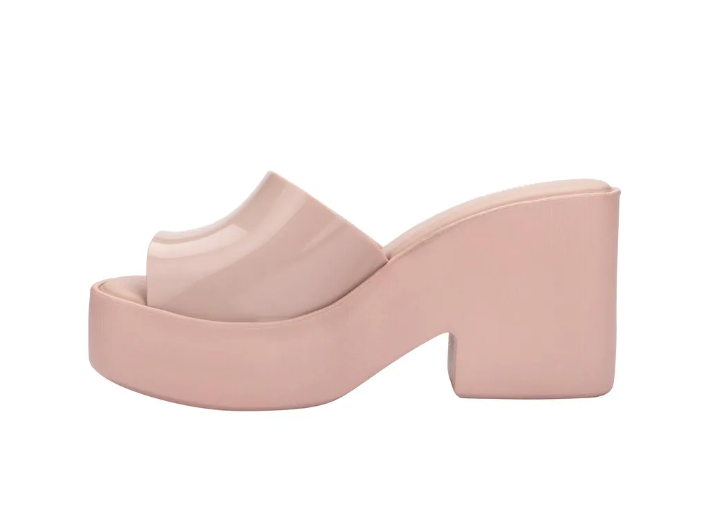 Melissa Posh Ad Beige Platform Heel Slide For Women