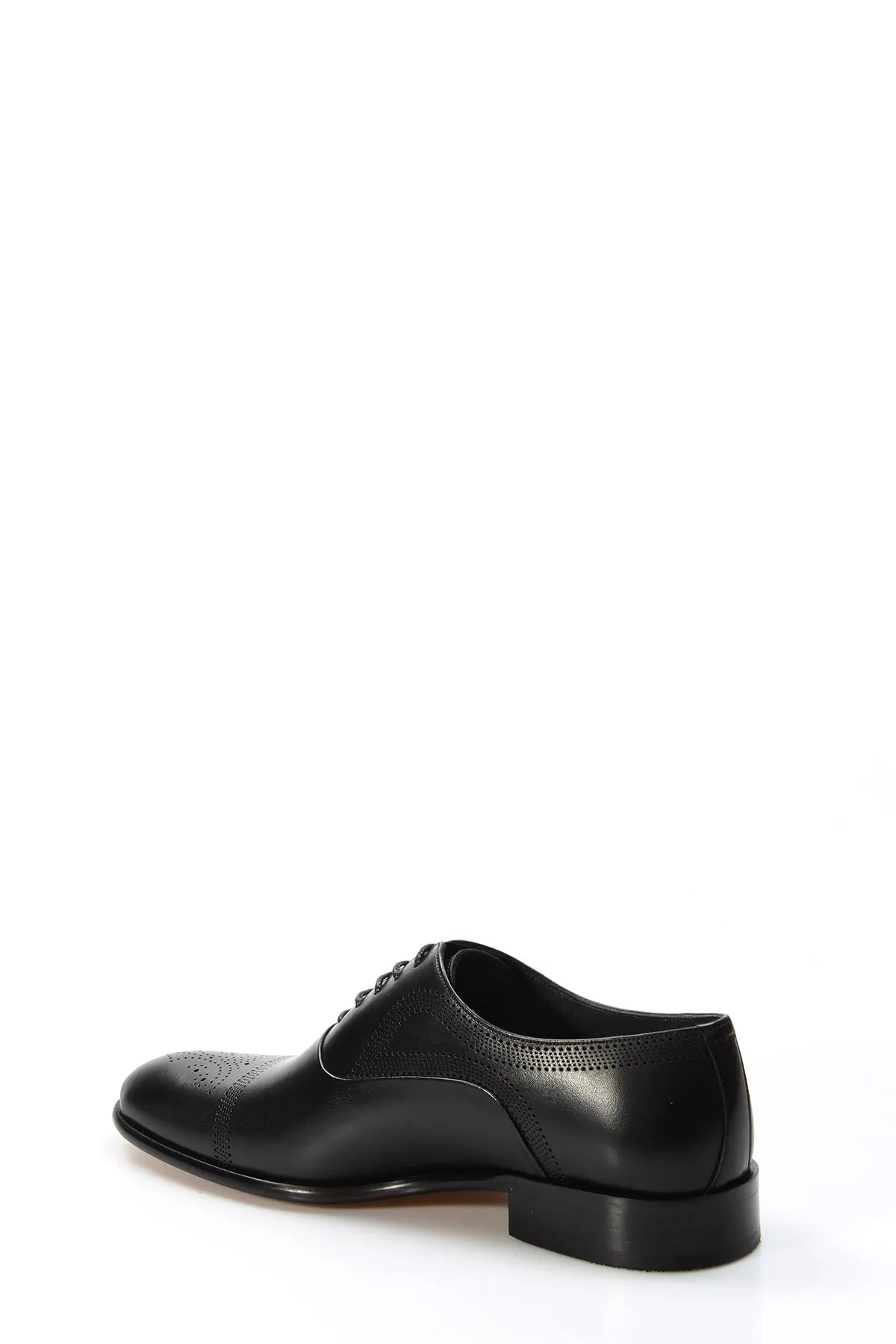 Men's Black Oxford Dress Shoes with Brogue Detailing - Wessi