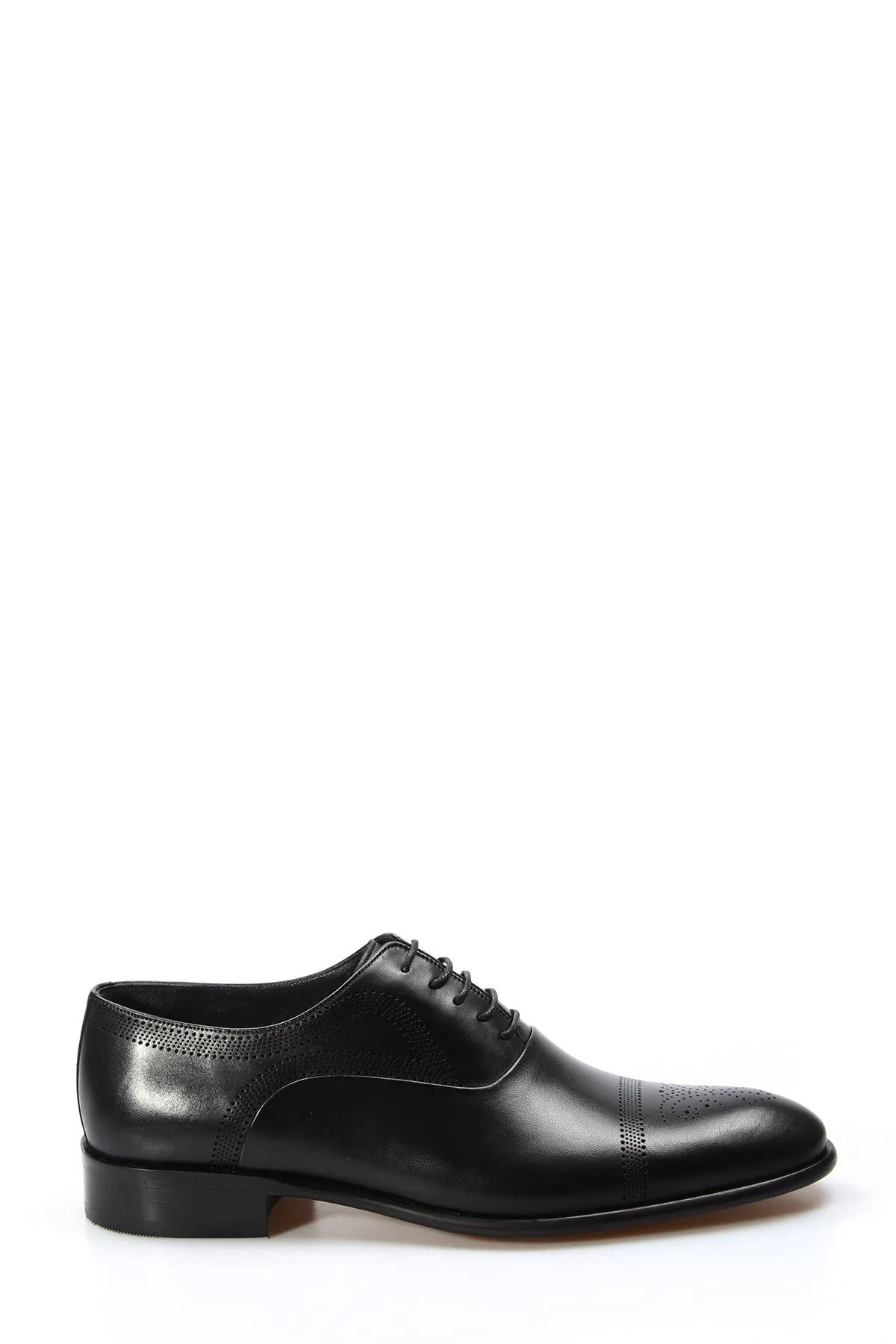 Men's Black Oxford Dress Shoes with Brogue Detailing - Wessi