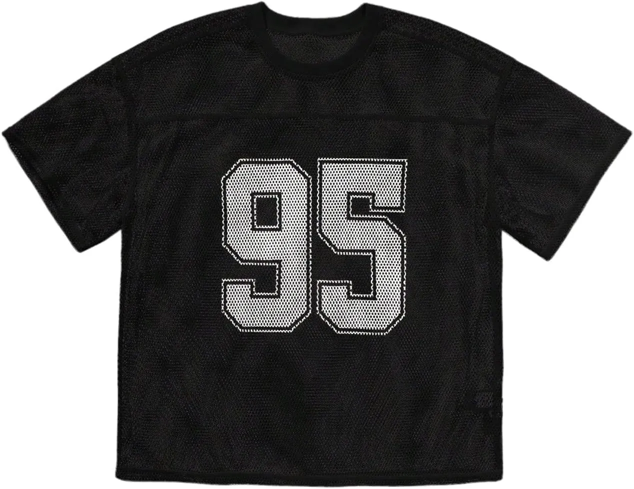 Men's Number Print Jersey Shirt Crew Neck Short Sleeve Mesh Tee Tops Casual Football Jersey Shirts