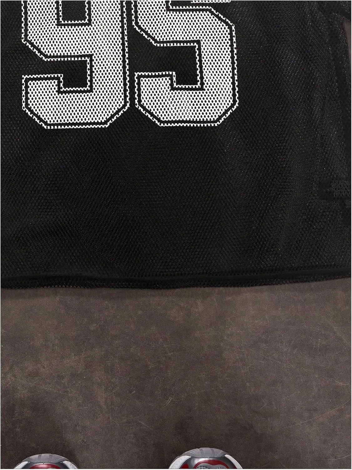 Men's Number Print Jersey Shirt Crew Neck Short Sleeve Mesh Tee Tops Casual Football Jersey Shirts