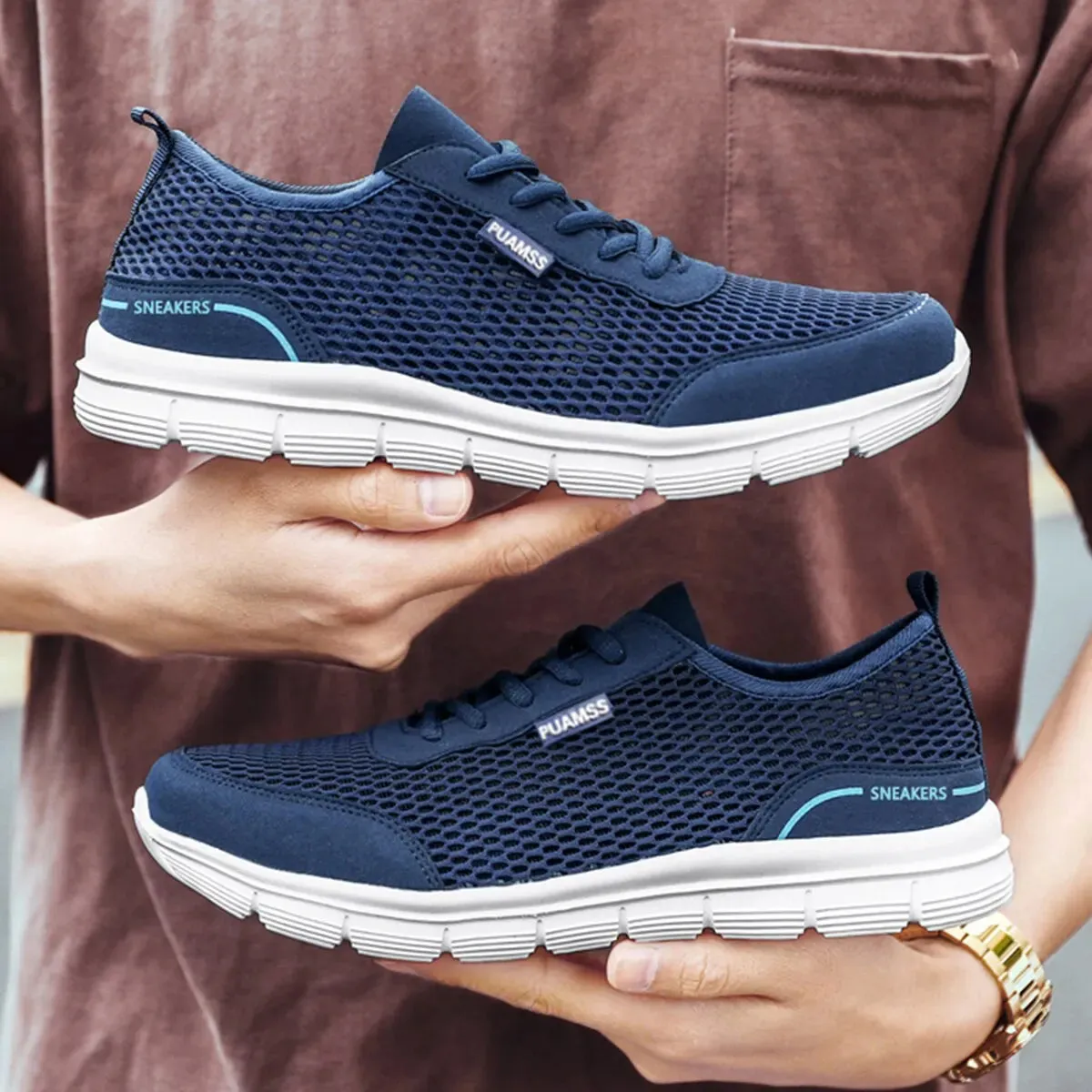 Men's Summer Mesh Running Shoes-Lightweight and Breathable Sneakers