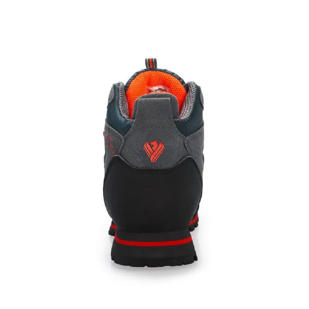 Men's Waterproof Leather mid Hiking Boots Non-Slip Lightweight Snow Boots