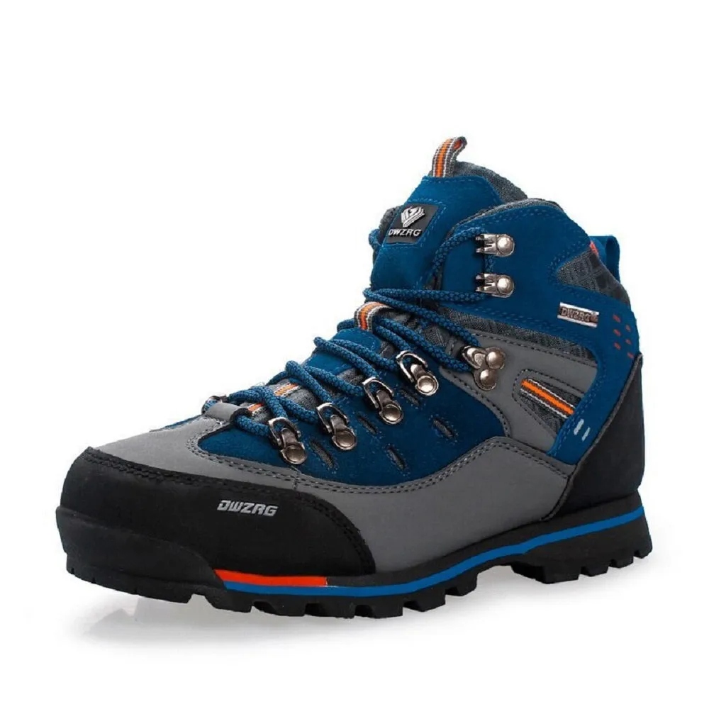 Men's Waterproof Leather mid Hiking Boots Non-Slip Lightweight Snow Boots