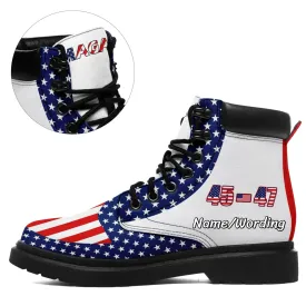 Personalized Trump 45-47 Boots, Custom Presidential Style Boots, Comfortable Boots
