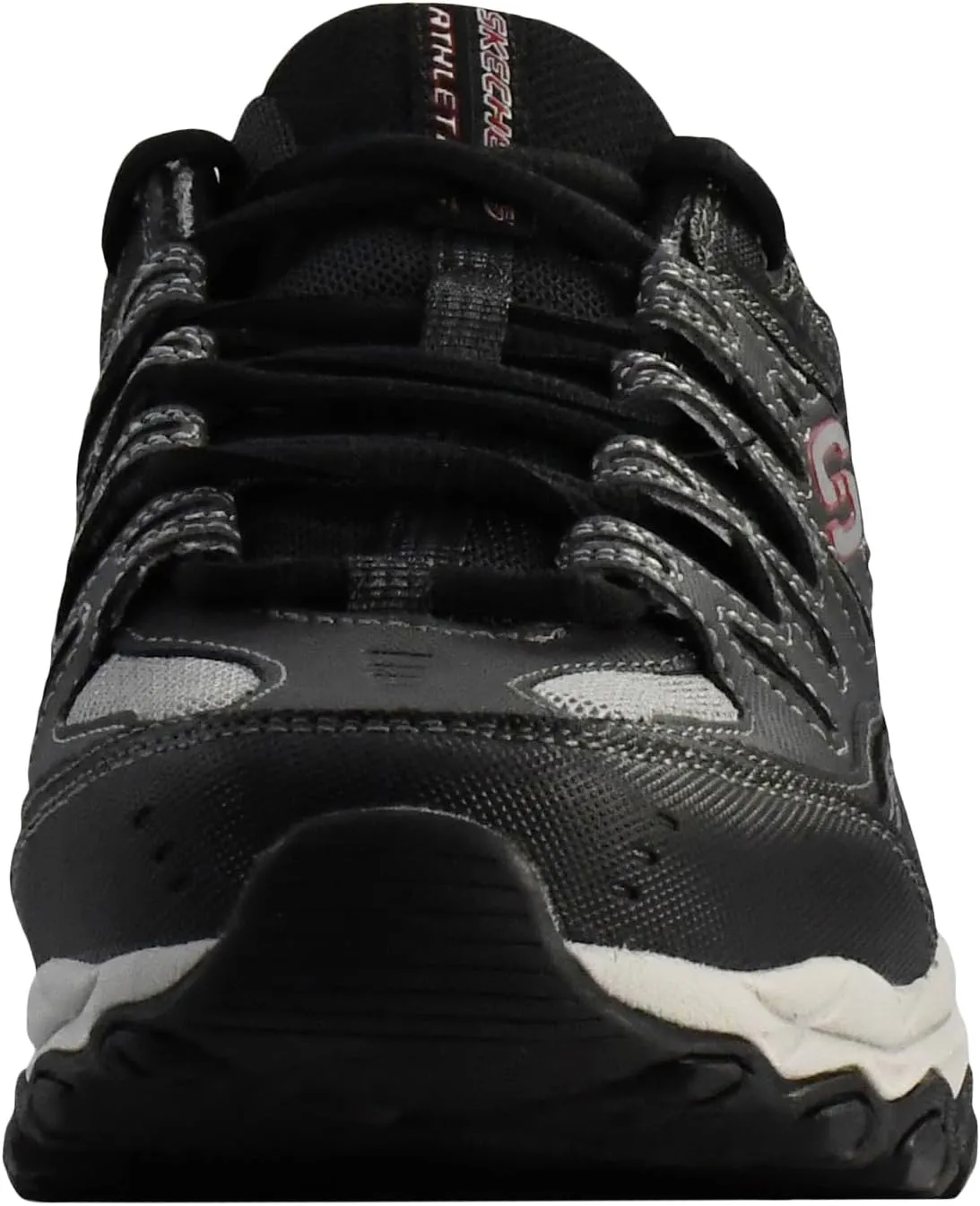Skechers Men's Afterburn M. Fit Fashion Sneakers  Leather Upper, Memory Foam Insole, Rubber Outsole