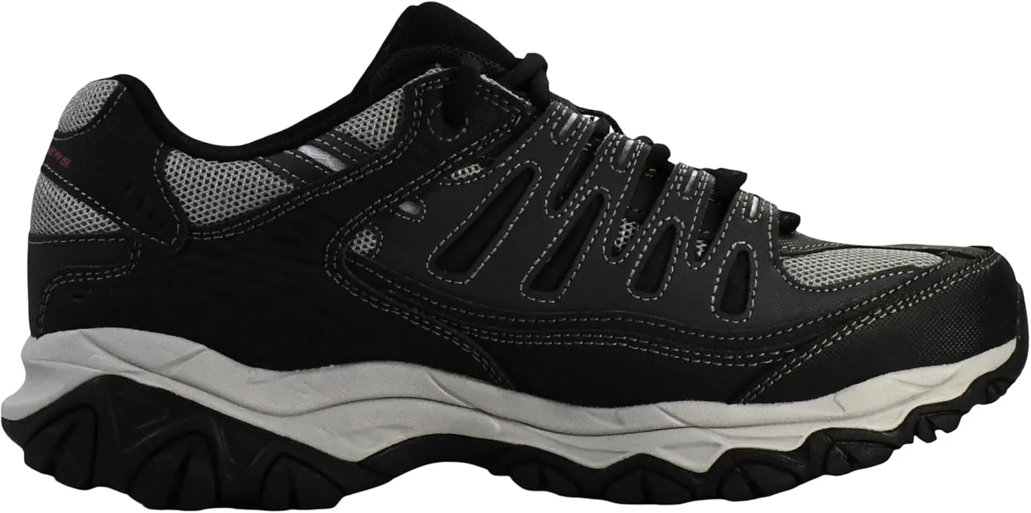 Skechers Men's Afterburn M. Fit Fashion Sneakers  Leather Upper, Memory Foam Insole, Rubber Outsole