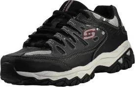 Skechers Men's Afterburn M. Fit Fashion Sneakers  Leather Upper, Memory Foam Insole, Rubber Outsole