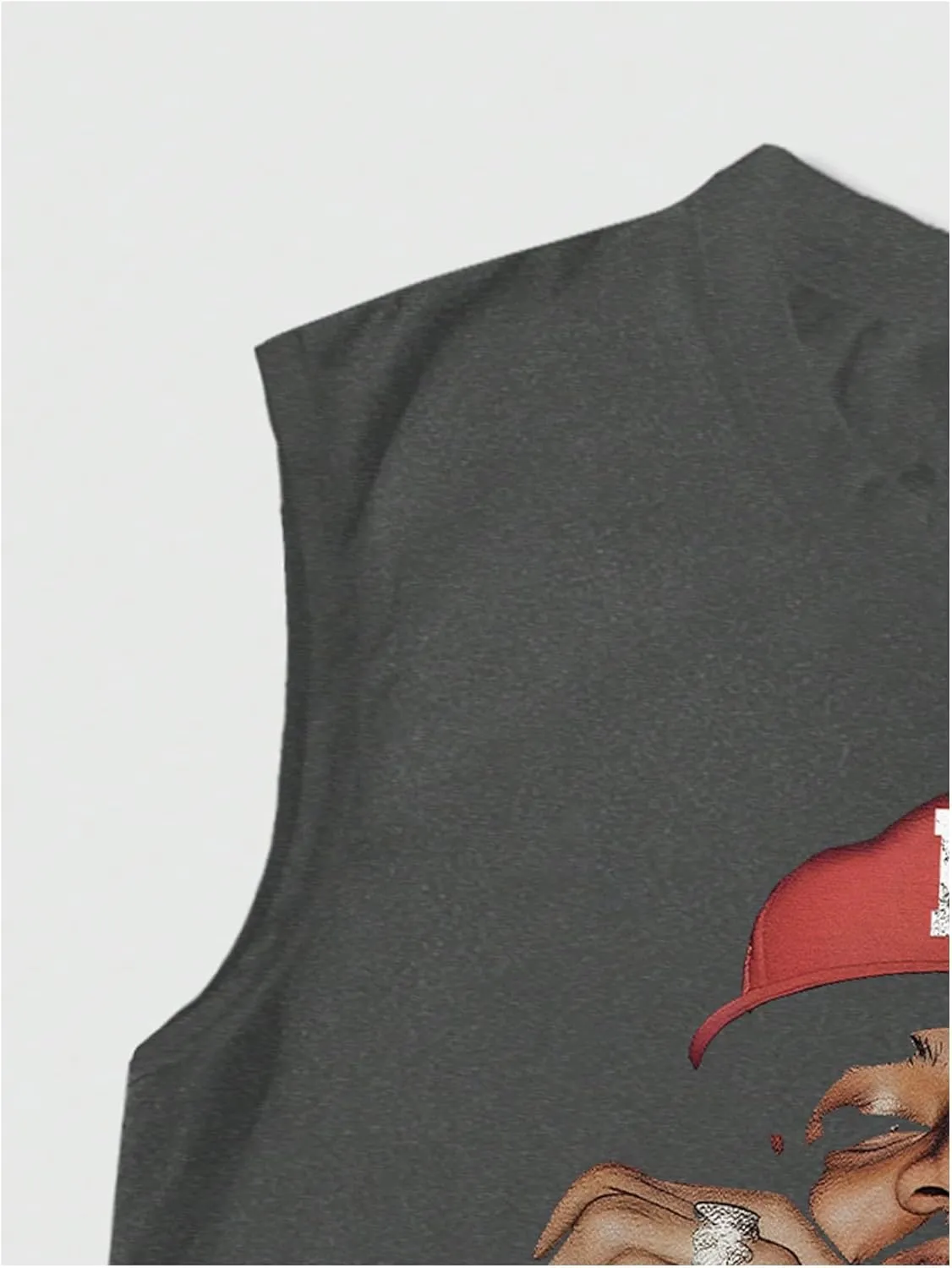 SOLY HUX Men's Vintage Graphic Tank Tops Crew Neck Sleeveless Cut Off Shirts Streetwear