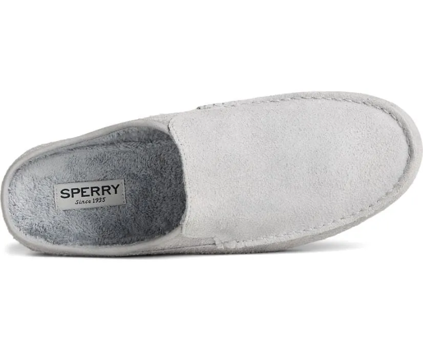Sperry Men's Moc-Sider Suede Slippers- Grey