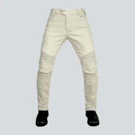 White men's biker jeans