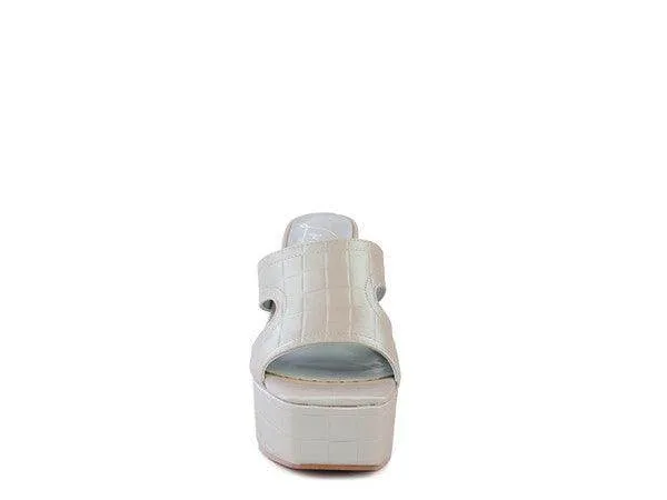 Womens High Heel Platform Croc Sandals